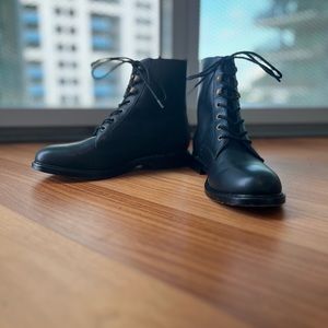 Madewell black lace up boot